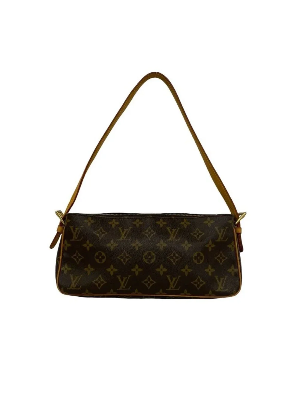 Louis Vuitton Viva-Cite MM Monogram Leather Shoulder Bag Brown